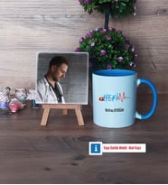 Hekim Fotoğraflı Dekoratif Taş, Kupa Bardak Beyaz Hediye (Model 4)