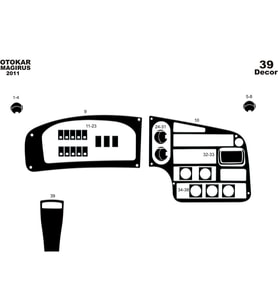 Meriç® Otokar Magirus Ön Torpido Kaplama Maun 39 Parça 2011-› (Piano Black)