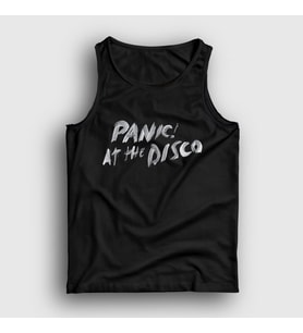 Presmono Unisex Beyaz Brush Panic! at the Disco Atlet 72182tt (Siyah)