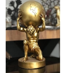 Atlas Biblo Heykeli (Gold)