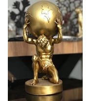 Atlas Biblo Heykeli (Gold)