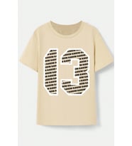 Çocuk 1898 Brooklyn Pamuklu Tshirt (Bej)