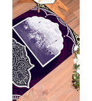 EVDEYA Dijital Baskılı Yıkanabilir Camii Motifli Hediyelik Namazlık Seccade 70x130, SECCADE-35-KAHVERENGİ, (Mor)