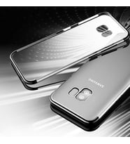 Galaxy S9 Kılıf Dört Köşeli Lazer Silikon Kılıf (Gümüş)