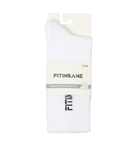 Premium Performance Crew Unisex Spor Çorap (Beyaz)