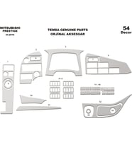 Meriç® Mitsubishi Temsa Prestige Torpido Kaplama Maun 54 Parça 2016-› (Alüminyum)