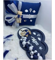 bebek kapı süsü led ışıklı (Siyah-Lacivert)