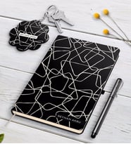 BK Gift Kişiye Özel İsimli Beyaz Defter Kalem Ve Anahtarlık Hediye Seti-27 (Model 2)
