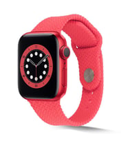 Apple Watch 42mm Kordon Silikon Örgü Kordon (Pembe)