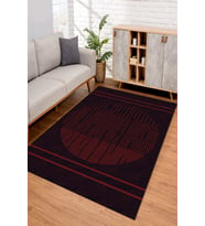 Dijital Kaymaz Taban Yıkanabilir Renkli Salon Halısı Mutfak Halısı Yolluk ND-SD-918 (Bordo)