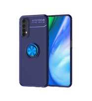 Realme 7 Kılıf Yüzüklü Magnetli Ravel Case (Mavi)