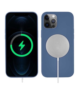 Apple iPhone 12 Pro Kılıf Zore Silksafe Wireless Kılıf (Mavi)