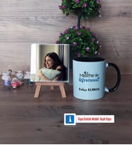 Matematik Öğretmeni Fotoğraflı Dekoratif Taş, Kupa Bardak Beyaz Hediye Matematik Öğretmenine Hediye (Model 11)