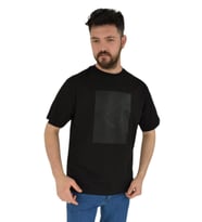 Erkek Baskılı Oversize Tişört 2379 BGL-ST02804 (Siyah)