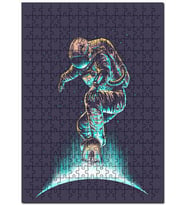 Cakapuzzle Kozmonot Paten Uzay Astronot Puzzle Yapboz MDF (Ahşap) (255 Parça)