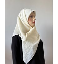 Moda Kaşmir Safir Kadın Eşarp (Beyaz)