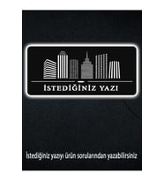 Mony Tasarım Kişiye Özel Emlak Gayrimenkul Led Işıklı Tablo (Beyaz)