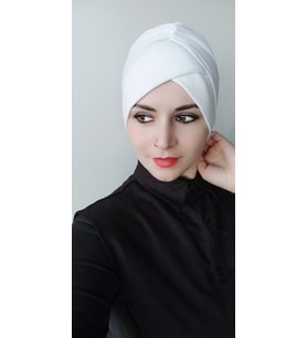 Kadın Çapraz Bone (Ekru)