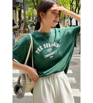 Unisex The Sunshine Baskılı Tasarım Tshirt (Yeşil)