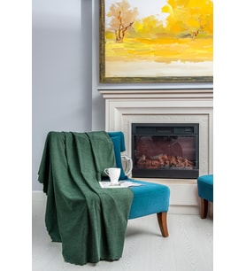 Tek Kişilik Koltuk Örtüsü Berjer Örtüsü Koltuk Şalı 2 Adet 110x175 cm (Yeşil)
