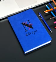 Kendin Tasarla Baş Harf Defter Kalem (Mavi)