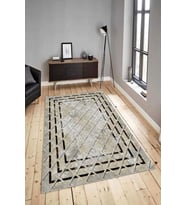 Dijital Baskılı Yıkanabilir Kaymaz Modern Renkli Salon Halısı Mutfak Halısı Yolluk ND-HY-1312 (Krem)