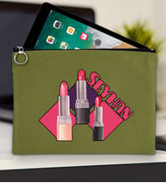BK Gift Kişiye Özel İsimli-2 Tablet Çantası 30x21cm(12 Renk Seçeneği), Ipad Çantası, Baskılı Tablet Kılıfı (Yeşil)