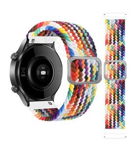 Samsung Galaxy Watch 3 45mm Gear S3 46mm Kordon Örgü Tokalı Kordon (Karışık)