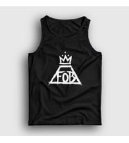 Presmono Unisex Beyaz Logo Fall Out Boy Atlet 62419tt (Siyah)