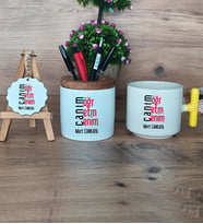 Öğretmene Hediye Canım Öğretmenim Hediye Sepeti Kupa Bardak T Kulplu, Kalemlik ve Anahtarlık Öğretmenler Günü Hediyesi (Model 5)
