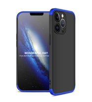 Apple iPhone 13 Pro Kılıf Zore Ays Full Koruma Kılıf (Siyah-Mavi)