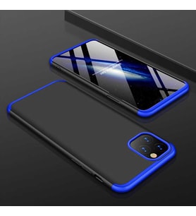 Apple iPhone 11 Pro Max Kılıf Zore Ays Full Koruma Kılıf (Siyah-Mavi)