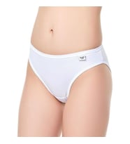 6 Adet Tutku Elastan Düz Bikini (Beyaz)