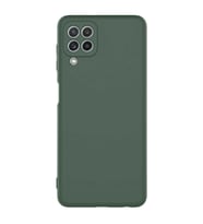 Samsung Galaxy M22 Kılıf Özel Orijinal Lansman Serisi, İçi Kadife, Pürüzsüz Yumuşak ve Mat TPU Silikon (Koyu Yeşil)