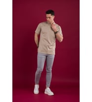 WOOLEN WORLD KLASİK KALIP POLO YAKA CEPLİ MERSERİZE ERKEK T-SHİRT (Krem)