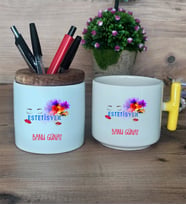 Estetisyen Hediye Sepeti Kupa Bardak T Kulplu, Kalemlik Hediyeleri Tıp Bayramı Estetisyenler Günü Hediyesi (Model 5)