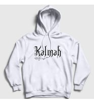 Presmono Unisex Beyaz Logo Kalmah Kapüşonlu Sweatshirt 89099tt (Beyaz)