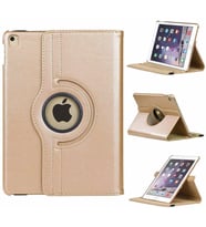 Apple iPad 9. Nesil 10.2" Kılıf 360 Dönebilen Standlı Case A2602 A2603 A2604 A26 (Gold)