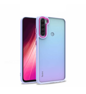 Xiaomi Redmi Note 8 Kılıf Case, Kamera Lens Korumalı Elektroplatin Kaplama Sert PC Koruyucu Colourful Platinum Serisi (Lila)