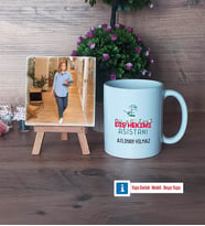 Diş Hekimi Asistanı Fotoğraflı Dekoratif Taş, Kupa Bardak Beyaz Hediye Diş Hekimi Asistanına Hediye (Model 1)