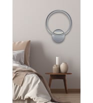Aura Modern Tasarım Gün Işığı Ledli Hol - Banyo - Mutfak - Salon Led Duvar Aplik (Gri)