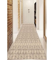 Dijital Baskılı Kaymaz Taban Yıkanabilir Modern Yolluk Ve Koridor Halısı NDU-HT-726 (Vizon)