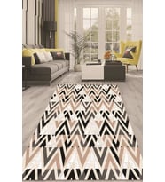 Dijital Kaymaz Taban Yıkanabilir Modern Renkli Salon Halısı Mutfak Halısı Yolluk ND-HT-777 (Krem)