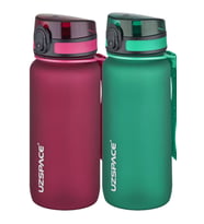 Uzspace 2'li Tritan Matara Seti 650 ml 14 Farklı Renk Seçeneği FiftyFifty (Yeşil-Rodyum)
