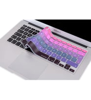 Laptop MacBook Air Pro Klavye Koruyucu 13inc 15-17inc Türkçe Baskı A1466 Ombre (Pembe-Mavi)