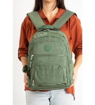 Kadın Sırt Çantası Orta Boy Günlük Kullanım İçin İdeal Okul Çantası 40*30 Cm Hafif Bayan Çanta (Yeşil)