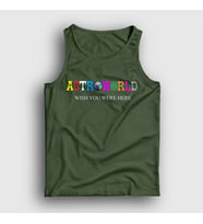 Presmono Unisex Sarı Astroworld V4 Travis Scott Atlet 44658tt (Haki)