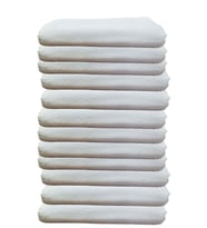 12li Paket Mikrofiber Boya Tutmayan Kuaför Saç Havlusu 50x90 Cm (Beyaz)