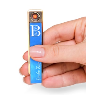 Kişiye Özel Usb Şarjlı Dokunmatik Elektronik Çakmak (Mavi)