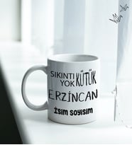 Erzincan Temalı Kişiye Özel İsim ve/veya Fotoğraflı Kupa Bardak No:X025-024 (Beyaz)